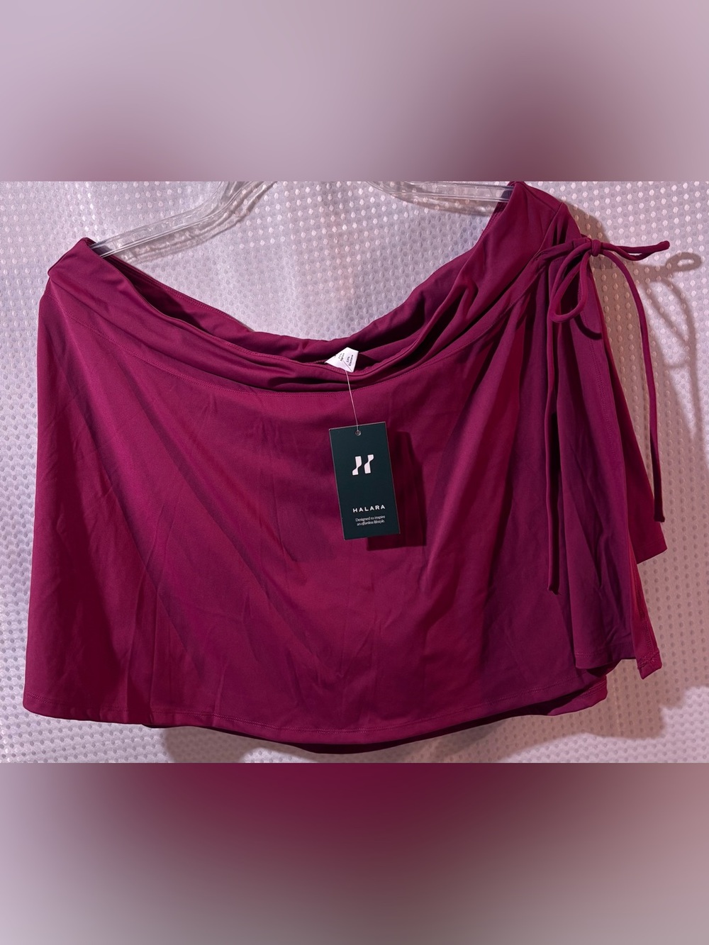 NWT Halara 3X Maroon Cloudful Air Side-tie Skirt